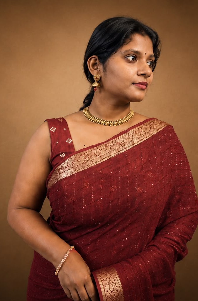 Model wearing Chinkara jewellery